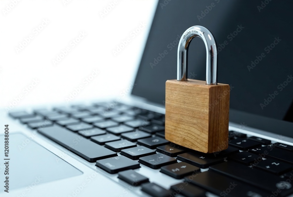 Digital Security Lock on Keyboard - AI Art Digital Security Lock on Keyboard - AI Art