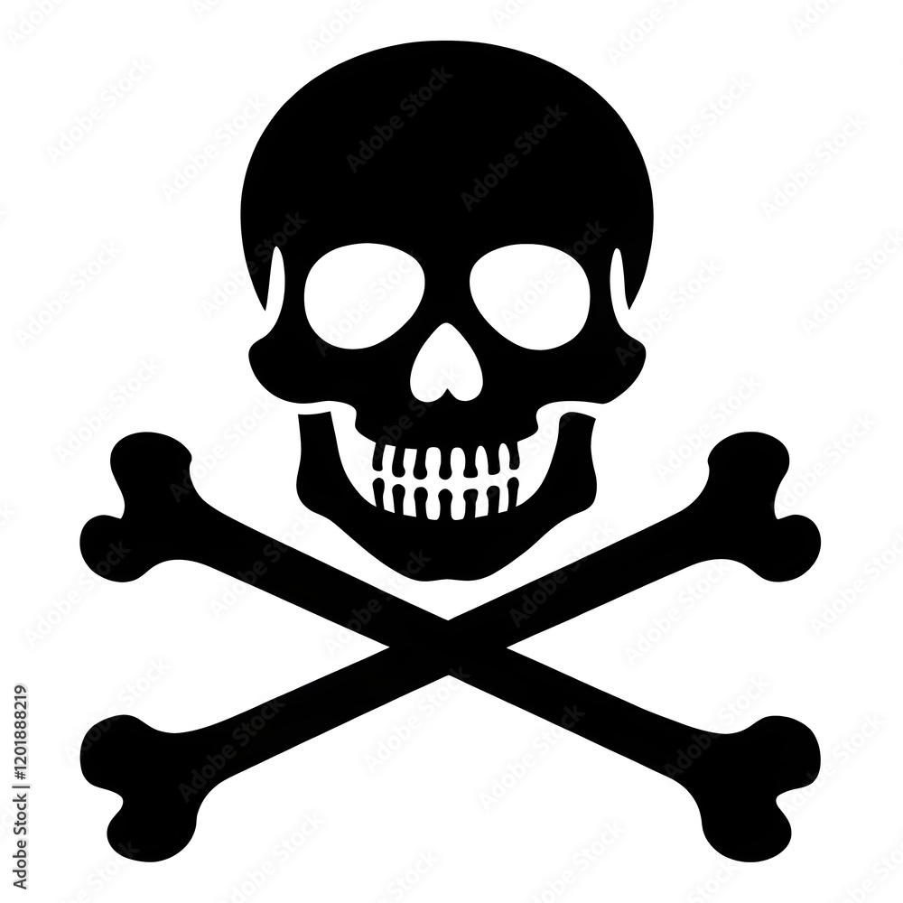 Naklejka premium skull and crossbones icon