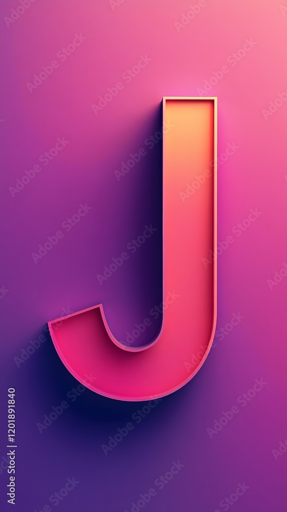 88. Soft gradients forming the letter J with gentle curves and balance 88. Soft gradients forming the letter J with gentle curves and balance