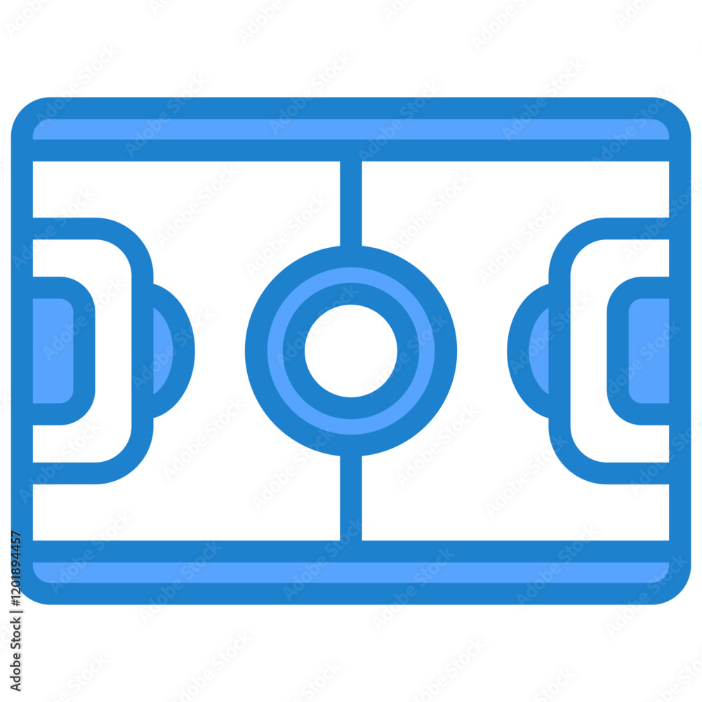Fototapeta premium Field Blue Icon