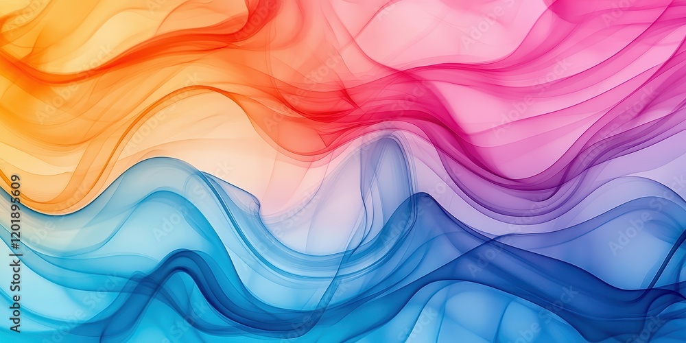 Directional path flow concept. Abstract colorful waves blend harmoniously in a gradient of vibrant hues, creating a fluid and dynamic visual effect. Directional path flow concept. Abstract colorful waves blend harmoniously in a gradient of vibrant hues, creating a fluid and dynamic visual effect.
