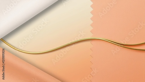 Peach Fabric with Gold Lines, fabric, texture, background, gold, peach, soft, elegant, line