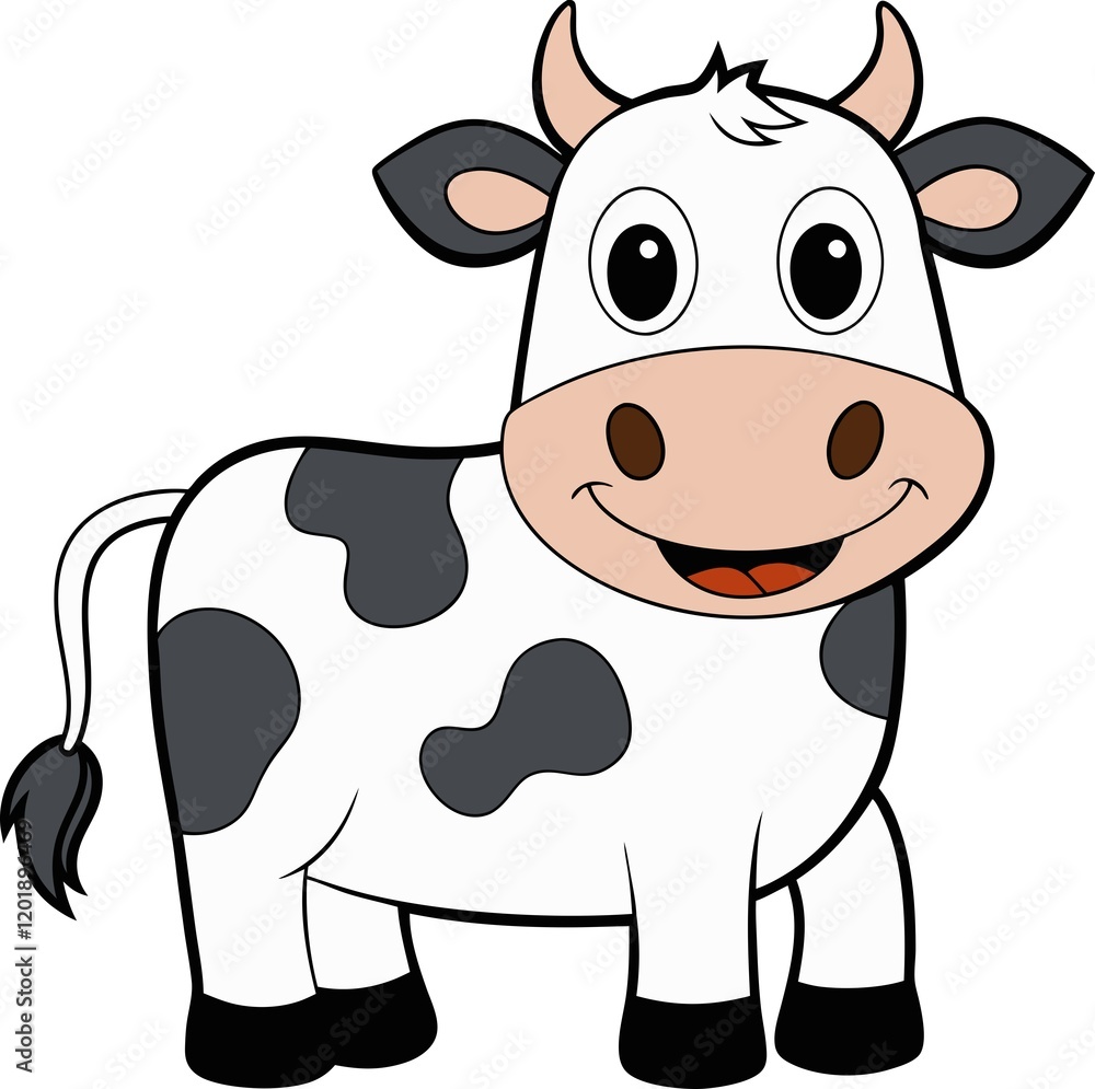 Obraz premium Cartoon cow