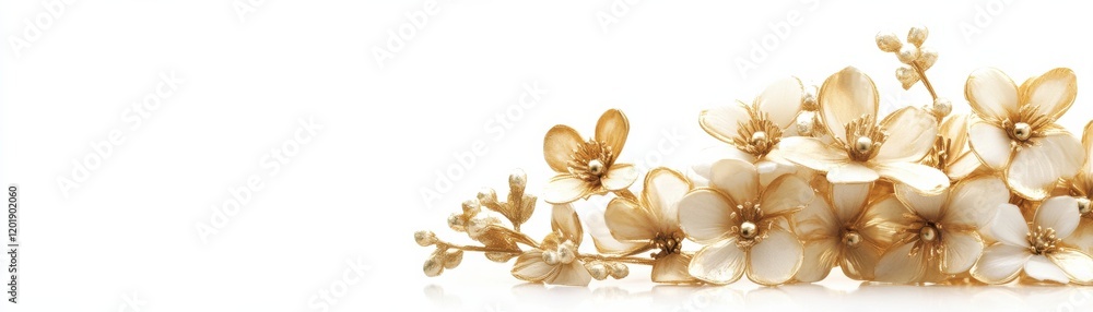 Elegant white flowers with a subtle golden hue, perfect for nature-themed designs. Elegant white flowers with a subtle golden hue, perfect for nature-themed designs.