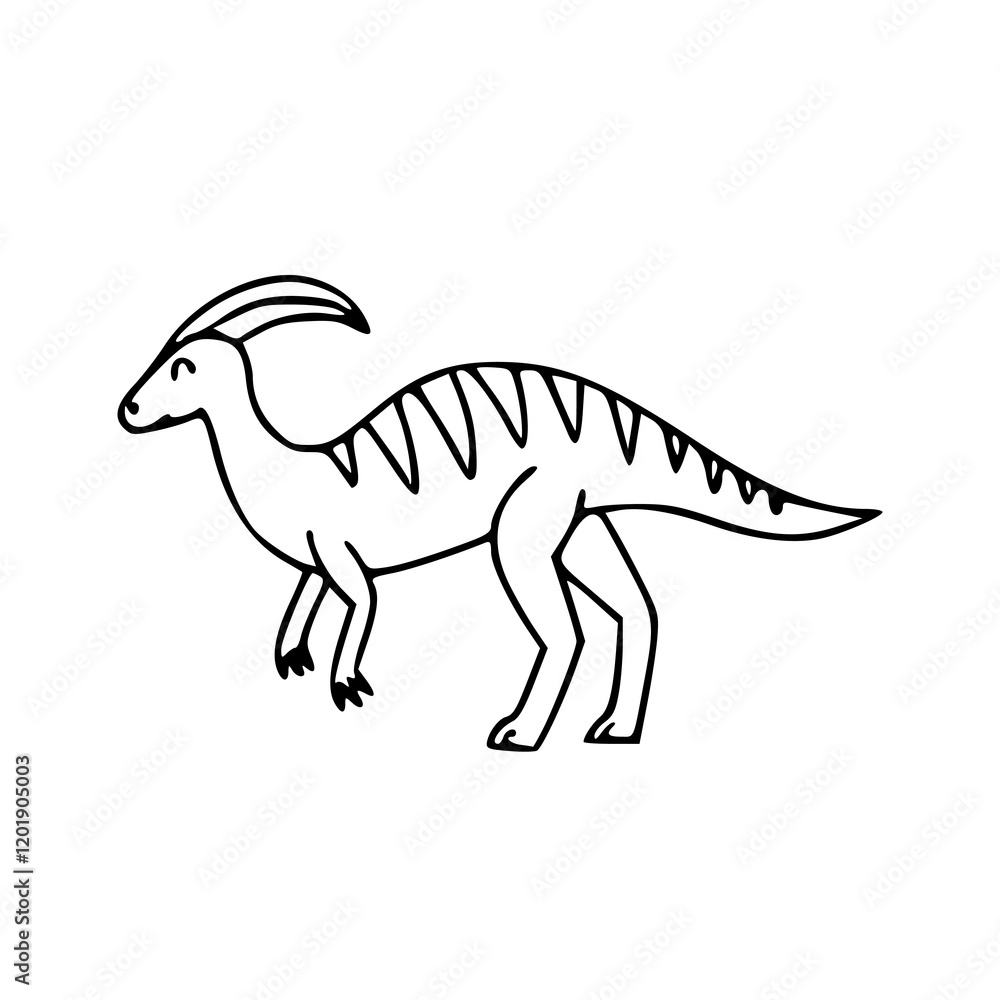 a line art drawing of a super cute dinosaur cartoon character for coloring page a line art drawing of a super cute dinosaur cartoon character for coloring page