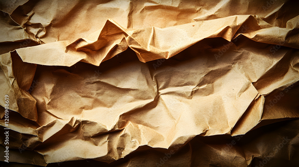 Highly textured crumpled brown paper background, great for design projects needing a rustic or vintage aesthetic. Perfect for adding depth and texture. Highly textured crumpled brown paper background, great for design projects needing a rustic or vintage aesthetic. Perfect for adding depth and texture.