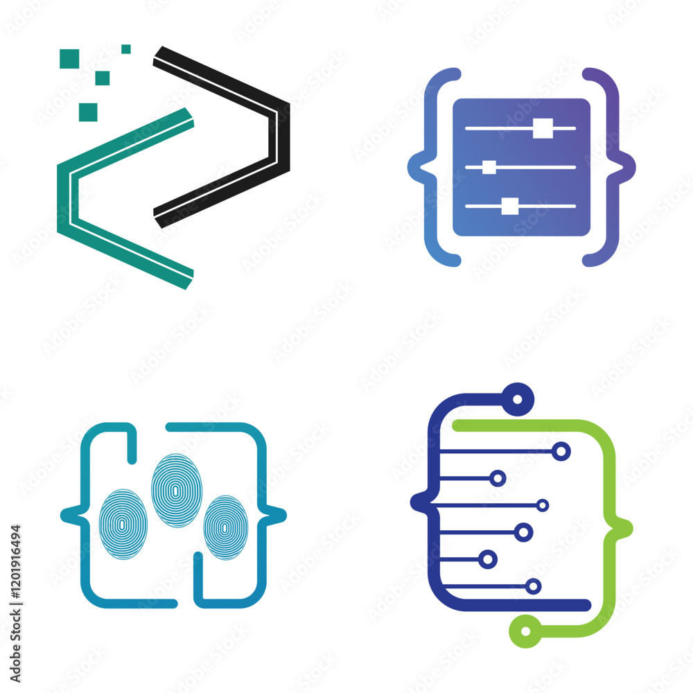 Programming Code technology logo vector design Programming Code technology logo vector design