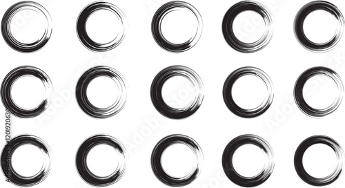 Black brush strock set 