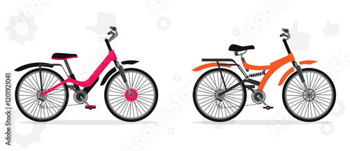 Cycling man set. male road cyclist. city bike Relax in the park, exercise, Go to work. Biker culture concept. cartoon vector