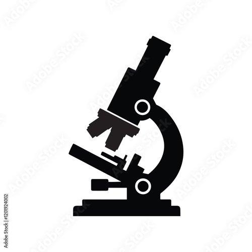 Microscope Vector Illustration for Scientific Designs. Microscope