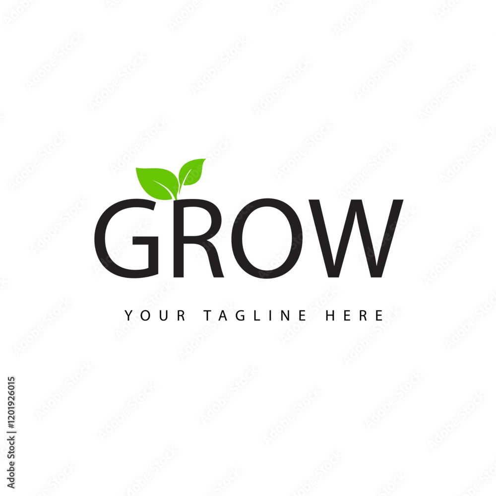 Fototapeta premium GROW modern elegance and creative logo design .GROW luxurious alphabet design . GROW letter initial logo design.