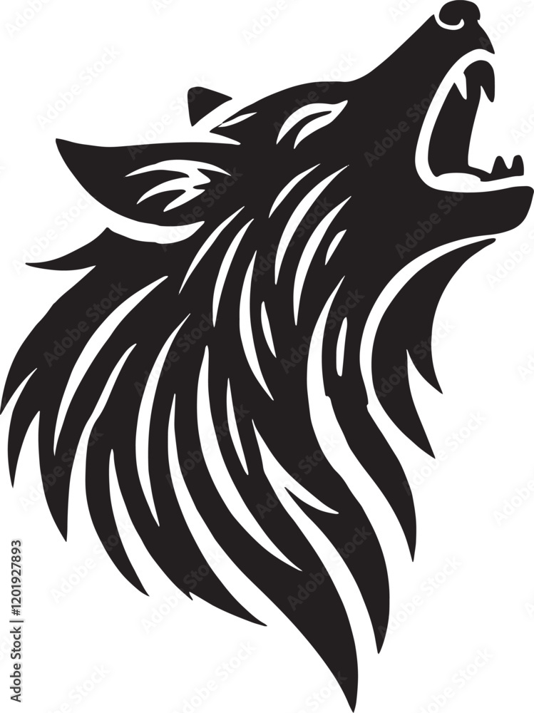 Obraz premium wolf tribal tattoo