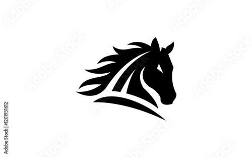 horse logo vector illustration, horse head logo template