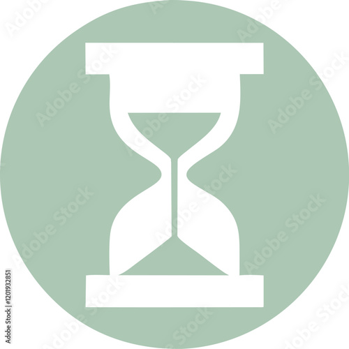 Hourglass Time Icon Representing Productivity and Deadlines, Isolated Professional Vector Design
