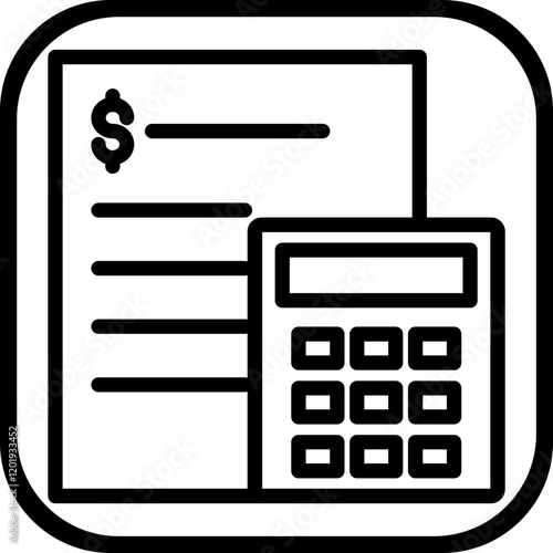 Tax form Icon style