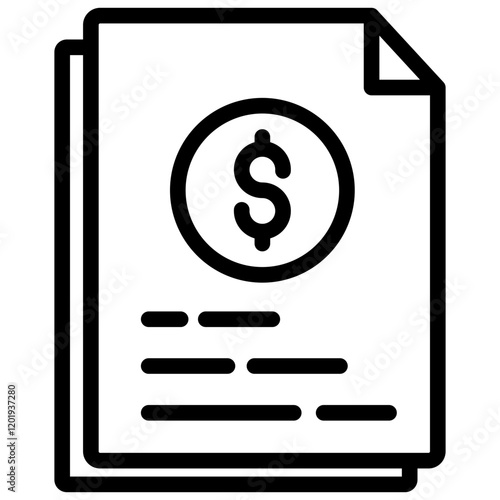 Bill Icon Element For Design