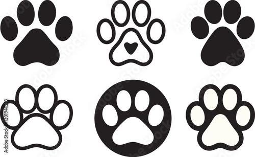 Pet paw icon vector illustration