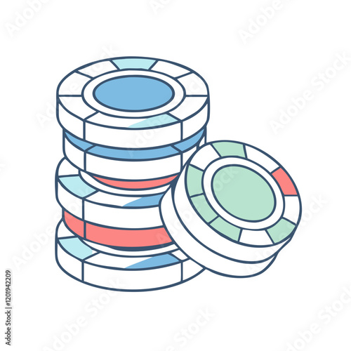 stack of poker chips icon, stack of poker chips vector illustration-simple illustration of stack of poker chips, perfect for stack of poker chips logos and icons