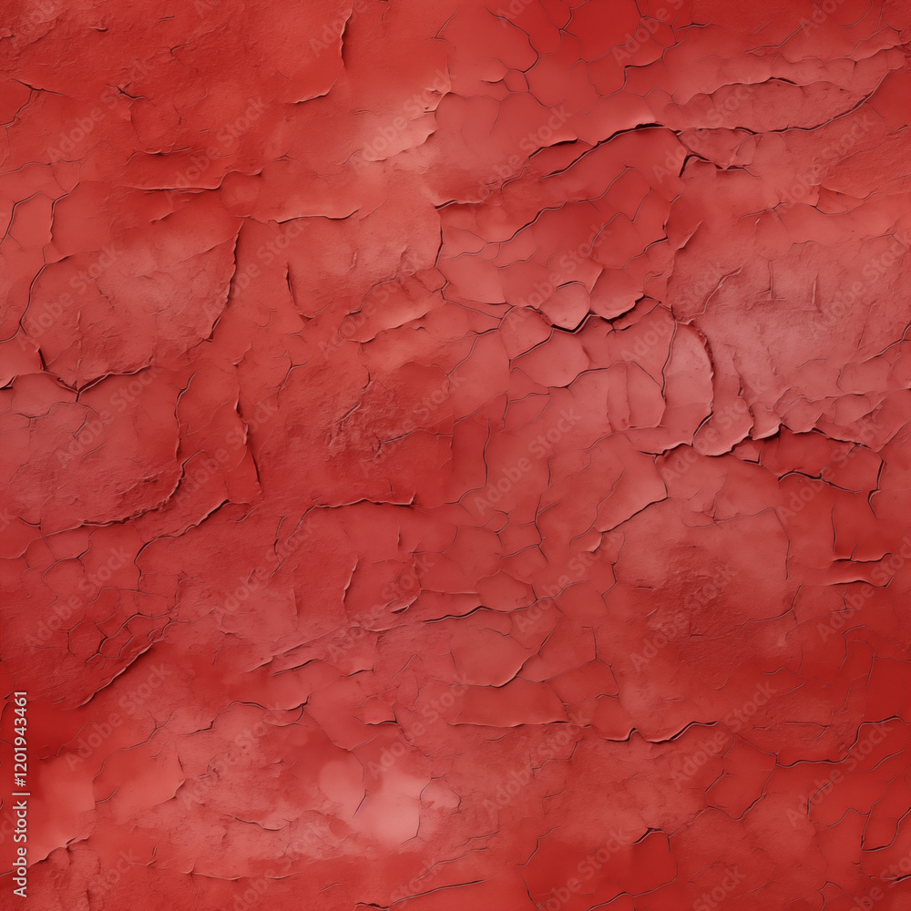 Naklejka premium Exterior Painted Stucco Texture Red Black. AI Generative.