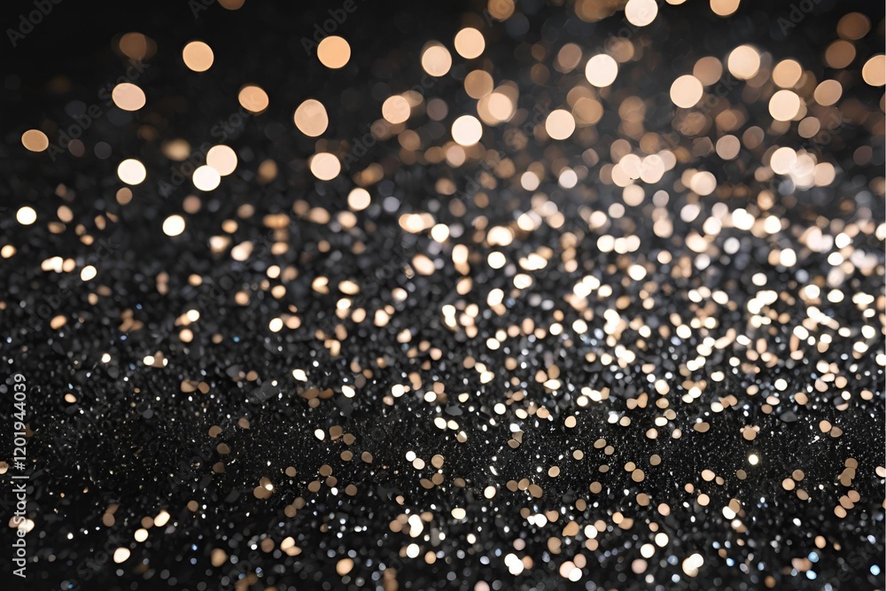 Glamorous Black Glitter Texture with Sparkling Highlights Glamorous Black Glitter Texture with Sparkling Highlights