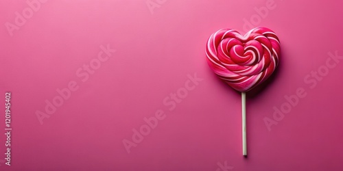 Wallpaper Mural A lollipop with a sweet heart-shaped candy at the tip, sweet treats, candy shapes Torontodigital.ca
