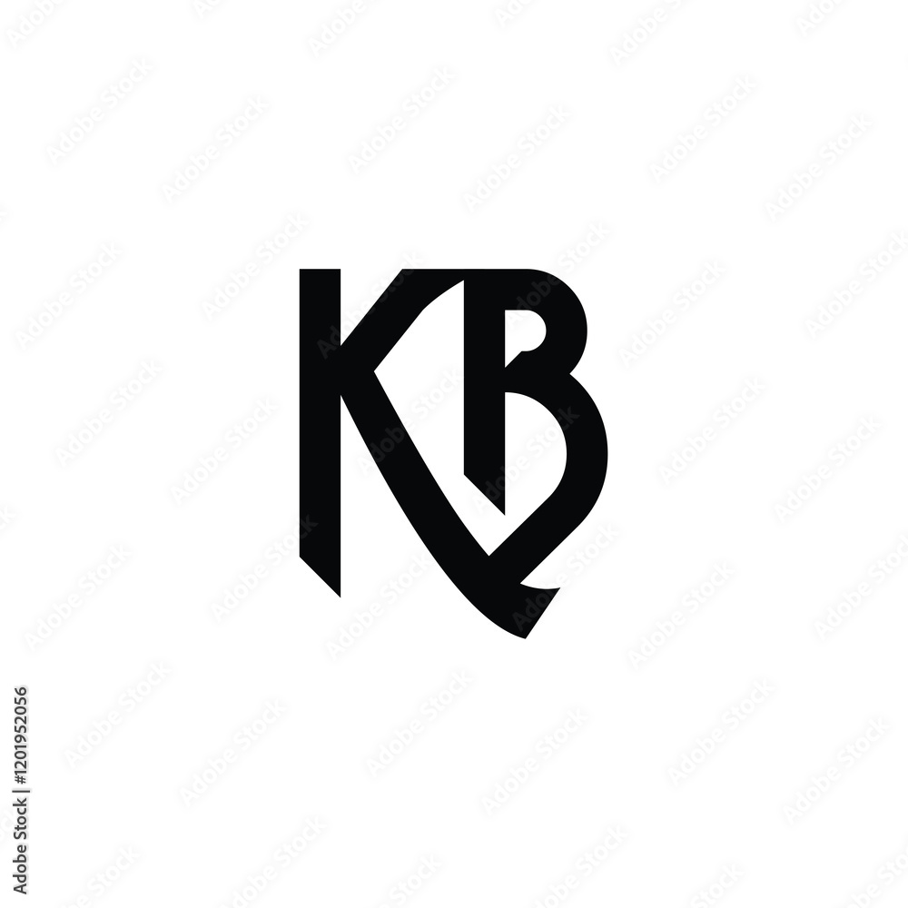 KB monogram logo design letter text name symbol monochrome logotype alphabet character simple logo KB monogram logo design letter text name symbol monochrome logotype alphabet character simple logo