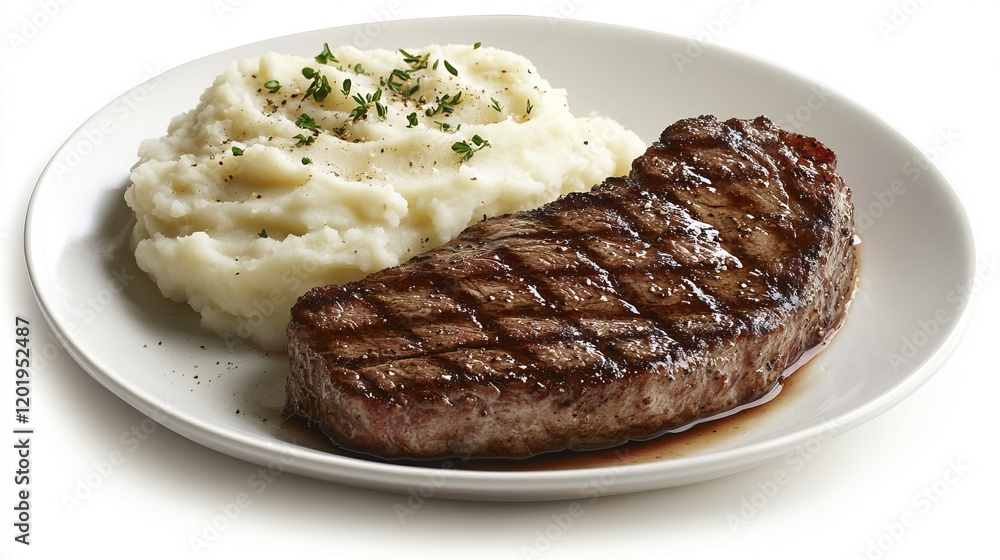 Grilled Steak with Creamy Mashed Potatoes - A Perfect Meal Grilled Steak with Creamy Mashed Potatoes - A Perfect Meal