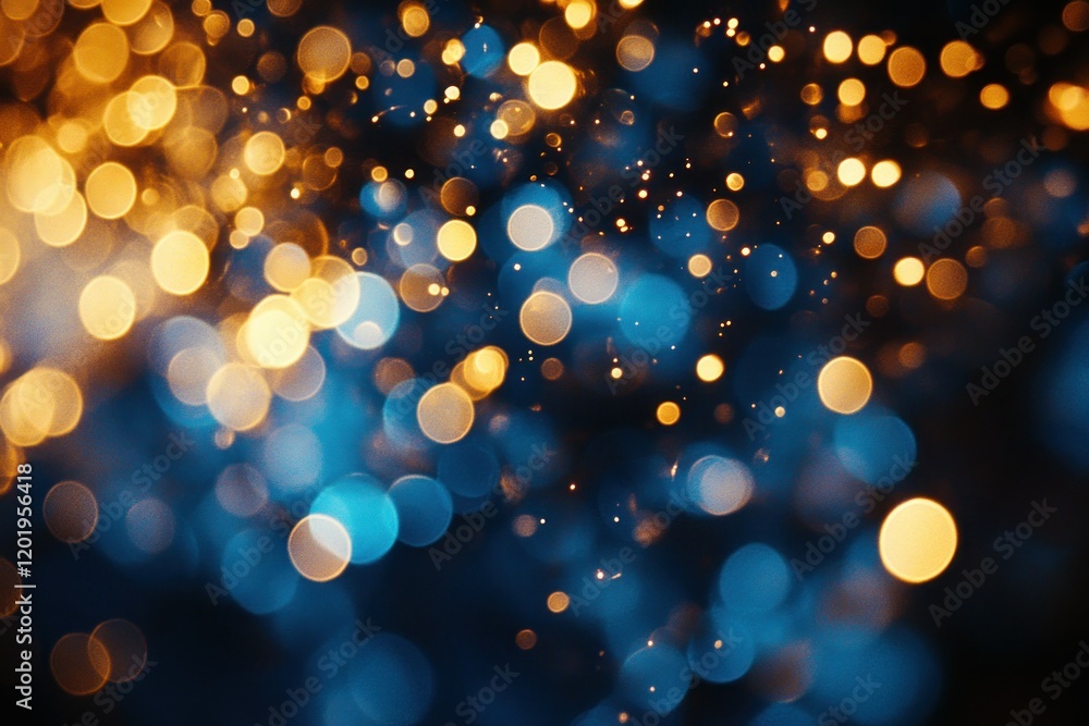 Stunning Abstract Blue Background with Golden Highlights Stunning Abstract Blue Background with Golden Highlights