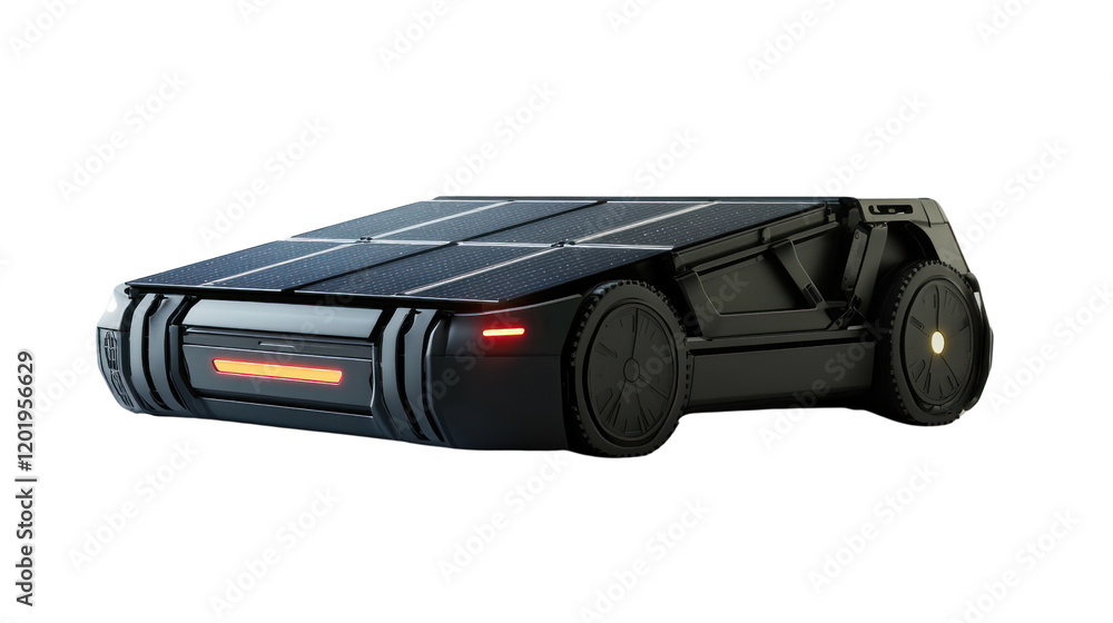 Futuristic solar-powered vehicle showcasing sleek design and innovative technology. Ideal for concepts related to sustainability and advanced transport. Futuristic solar-powered vehicle showcasing sleek design and innovative technology. Ideal for concepts related to sustainability and advanced transport.