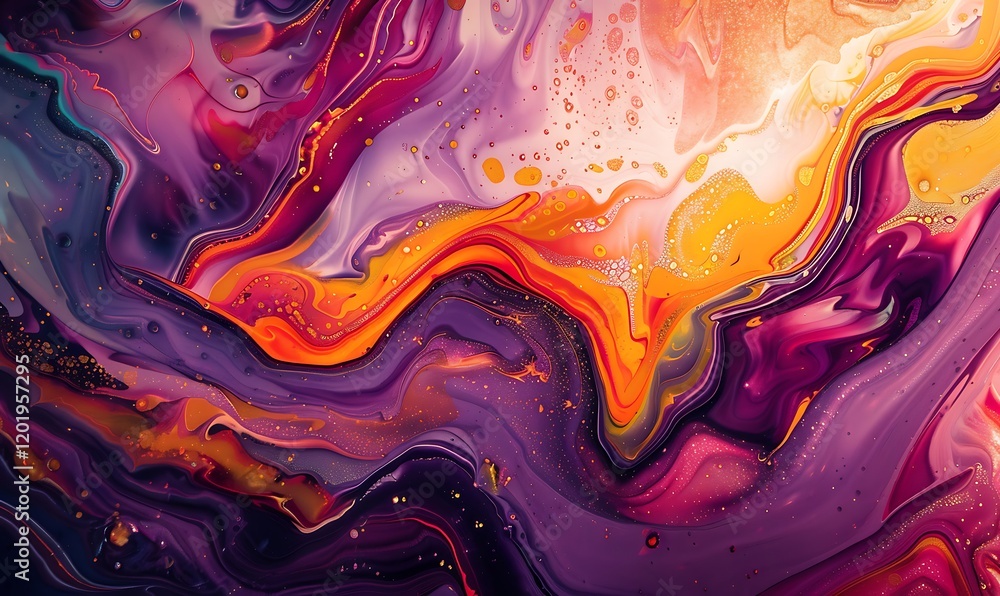 Abstract colorful design featuring flowing, energetic swirling pattern Abstract colorful design featuring flowing, energetic swirling pattern