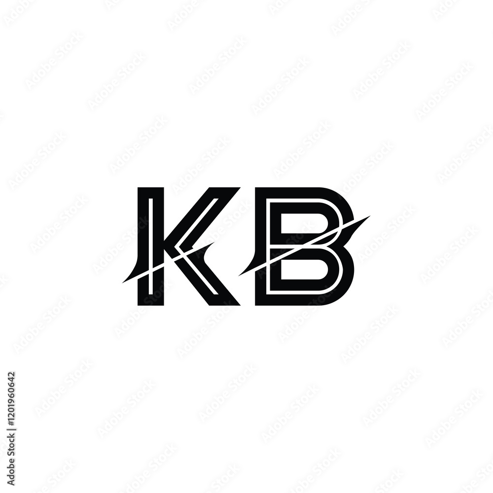 KB monogram logo design letter text name symbol monochrome logotype alphabet character simple logo KB monogram logo design letter text name symbol monochrome logotype alphabet character simple logo