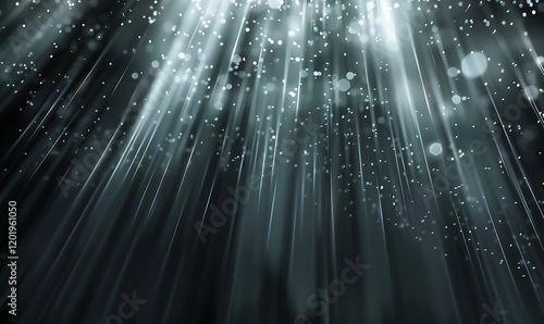 Abstract background with flowing white light beams against a deep, dark canvas
