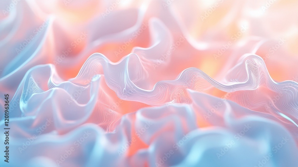 Fototapeta premium Abstract Pastel Waves: A Soft and Dreamy Texture Perfect for Backgrounds and Designs in Creative Projects.