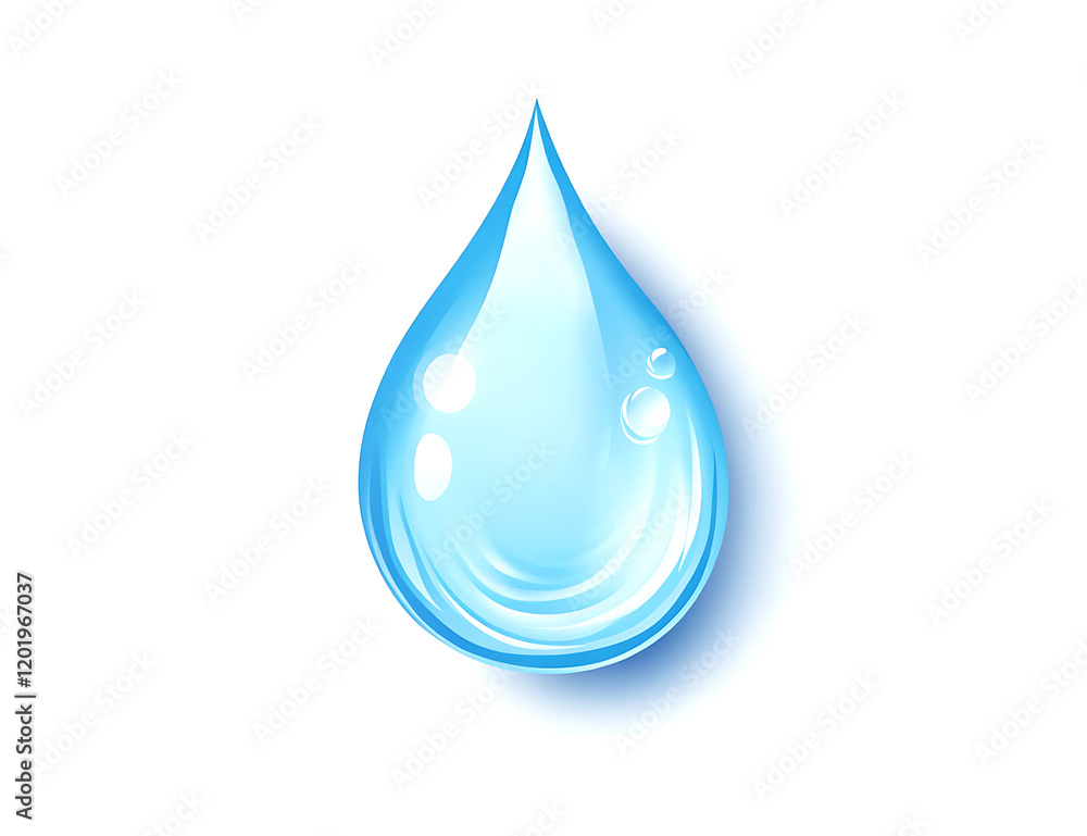 Translucent Blue Water Droplet 3D Render: Glossy Teardrop Icon with Minimalistic Aqua Design for Purity and Hydration Concepts Translucent Blue Water Droplet 3D Render: Glossy Teardrop Icon with Minimalistic Aqua Design for Purity and Hydration Concepts