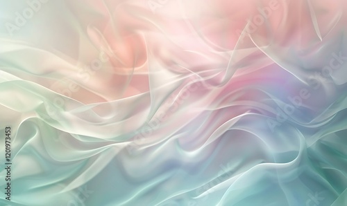 Soft pastel gradient with gentle textures in pale blues, pinks, and greens