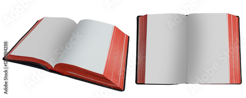 Картината върху платно book isolated on transparent background Copy space