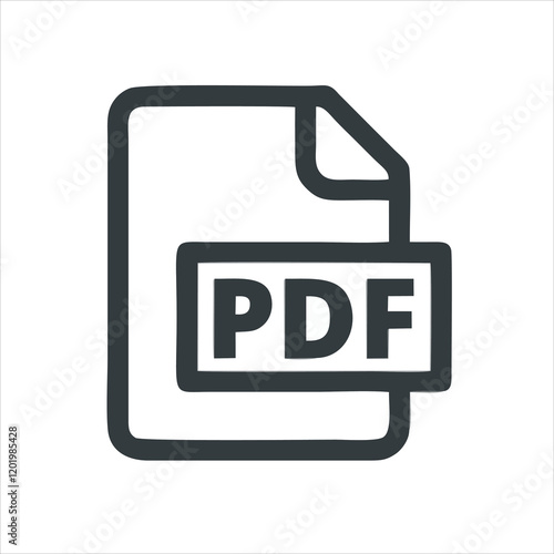 pdf icon is isolated on a white background from the digital learning collection. pdf icons trendy and modern pdf symbols for logos, web, apps, ui. simple pdf sign icon.