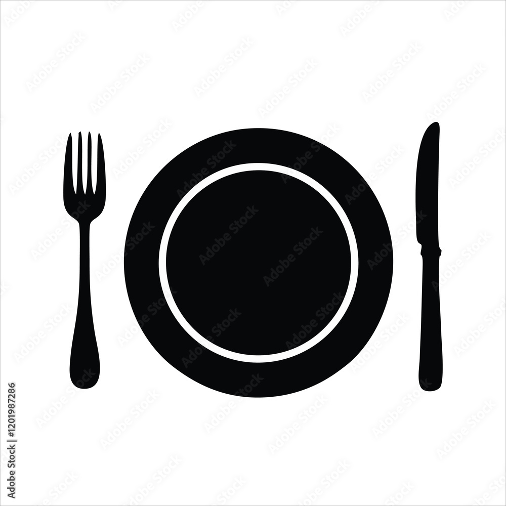Plate, fork and knife icon concept. Plate, fork and knife vector linear illustration, symbol, sign, plate knife fork icon, fork plate icon Eps10, plate fork icon Plate, fork and knife icon concept. Plate, fork and knife vector linear illustration, symbol, sign, plate knife fork icon, fork plate icon Eps10, plate fork icon
