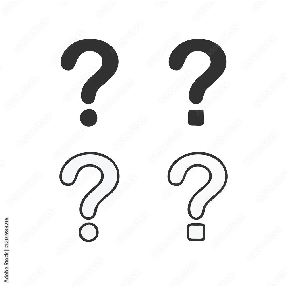 Question mark icon isolated on white background. Question mark icon modern symbol for graphic and web design. Question mark icon simple sign for logo, web, app, UI. Question mark icon isolated on white background. Question mark icon modern symbol for graphic and web design. Question mark icon simple sign for logo, web, app, UI.