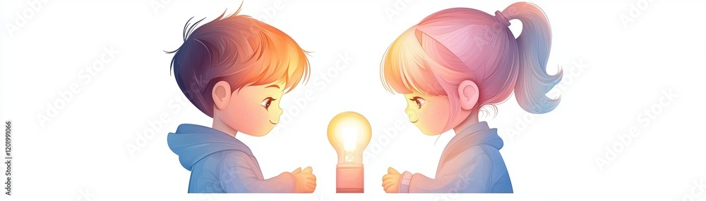 Family engaging with energy-efficient lighting at home indoor setting digital art cozy environment children’s perspective sustainability concept Family engaging with energy-efficient lighting at home indoor setting digital art cozy environment children’s perspective sustainability concept