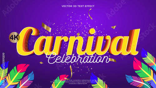 Carnival editable vector text effect