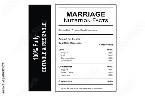 Essential Ingredients in Your Marriage Nutrition Facts Label, Marriage Nutrition, Nutrition Facts, Marriage Label, Couple Nutrition, Nutrition Label, Love Nutrition Facts