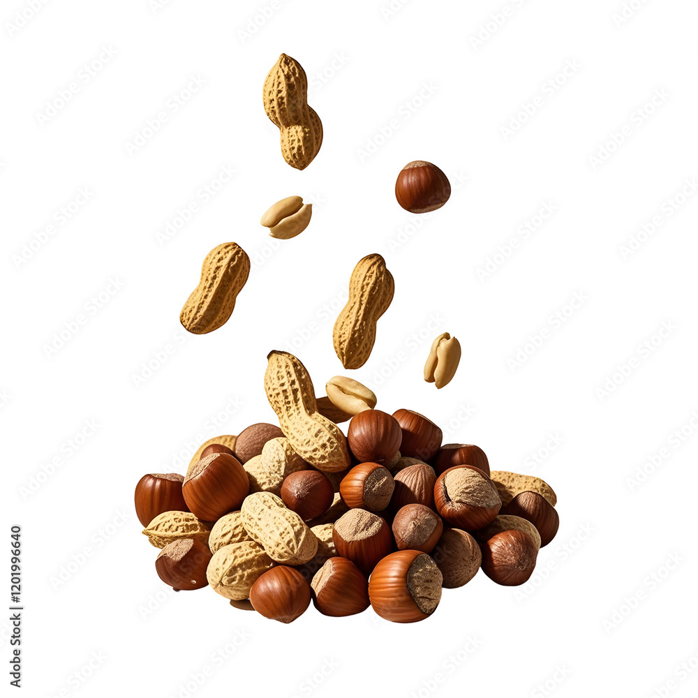 falling Peanuts and Hazelnuts in a Pile