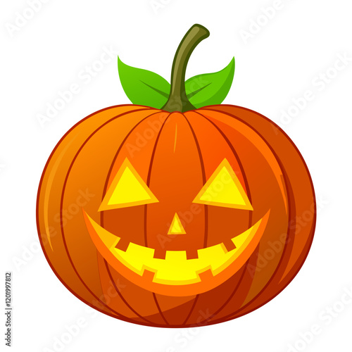 Glowing jack o lantern pumpkin for Halloween