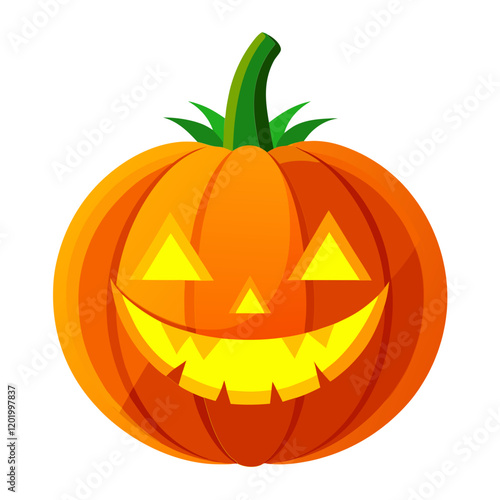 Glowing jack o lantern pumpkin for Halloween