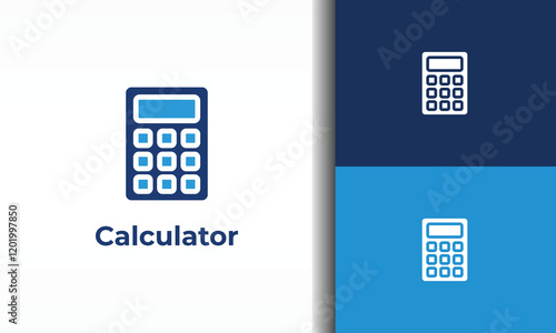 Calculator vector, icon or logo sign isolated symbol illustration