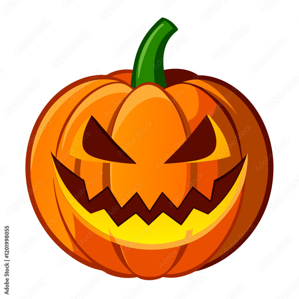 Fototapeta premium Glowing jack o lantern pumpkin for Halloween