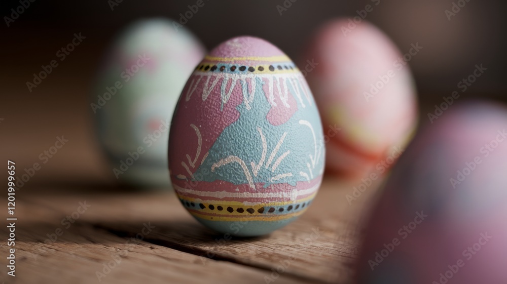 Fototapeta premium Hand Painting Easter Eggs with Natural Dyes