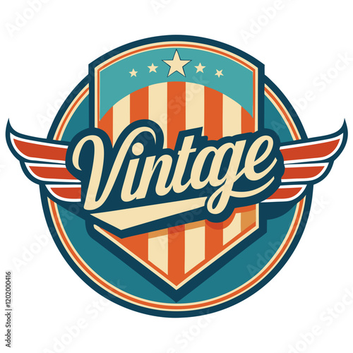 Vintage retro fell logo design 