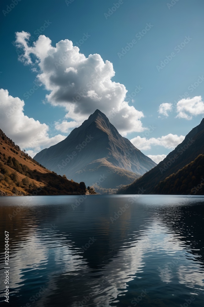 mountains are reflected in the water of a lake mountains are reflected in the water of a lake